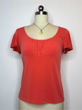 Biyaycda coral pink babydoll top